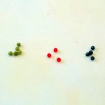 (L-R) Green Korean Jade, Red Candy Jade, Black Hematite